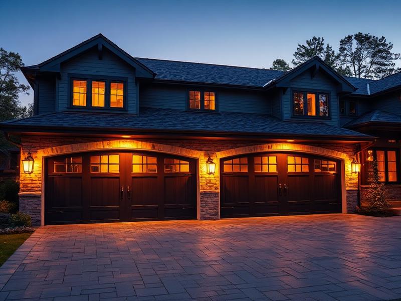 Carriage style garage door design in New Philadelphia Ohio